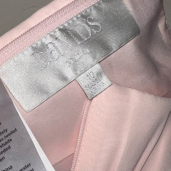 David’s Bridal Spaghetti Strap Full Skirt Petal Bridesmaids Dress Size 10 - Picture 9 of 10